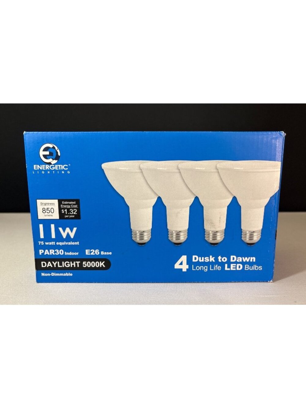 Energetic PAR30 4-Pack Dusk To Dawn LED Bulbs Daylight Non-Dimmable Lighting